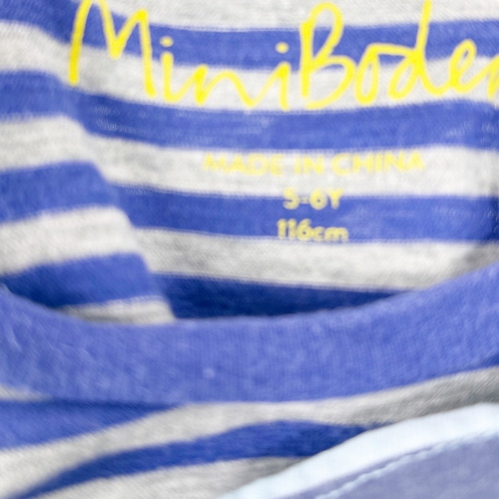 Mini Boden Boy Shirt Bundle Pirate Ship Striped Polo T-Shirts Size 5-6Y APplique - Picture 9 of 10